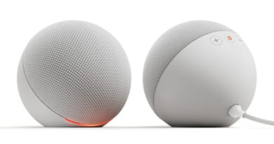 Novo Echo Dot branco da Amazon com Alexa para casa inteligente