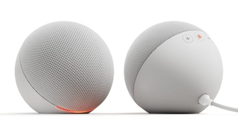 Novo Echo Dot branco da Amazon com Alexa para casa inteligente