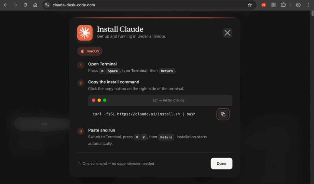 Ataques Claude ClickFix usam Google Ads e Bing 5 Instrução ataques Claude ClickFix falsa pede cópia de comando para Terminal no macOS