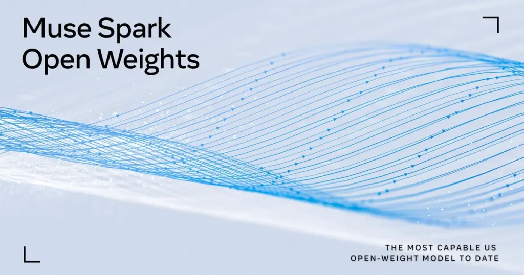 Muse Spark Open: IA aberta de 816B da Meta 1 Arte de divulgação do Muse Spark Open da Meta para modelo de IA