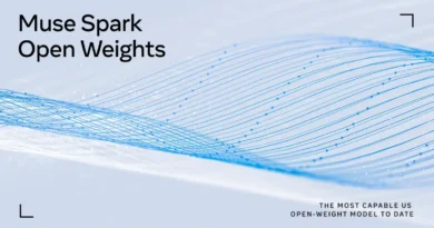 Arte de divulgação do Muse Spark Open da Meta para modelo de IA