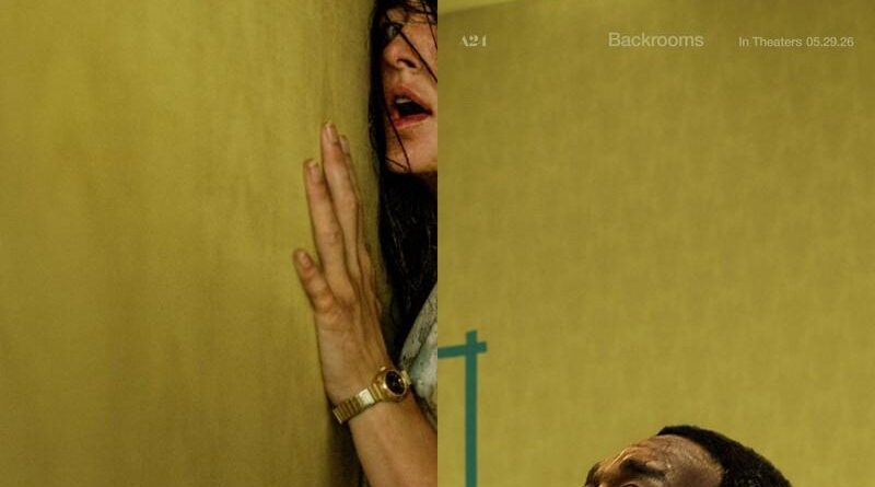 Cartaz de Backrooms Um Não-Lugar, filme de terror da A24 dirigido por Kane Parsons.